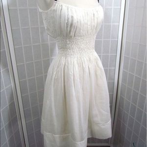 Anthropologie Cream Dress by Savory Branch Flower